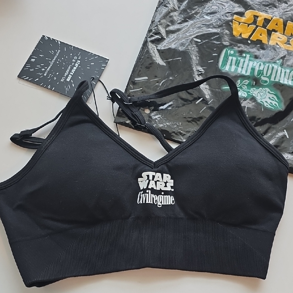 Civilregime Star Wars Black Sports Bra Medium G109